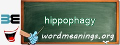 WordMeaning blackboard for hippophagy